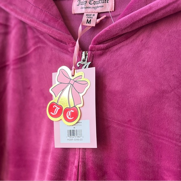 NEW Size Medium Juicy Couture Velour Jacket & OG Big Bling Flare Track Pants Set - Picture 6 of 8